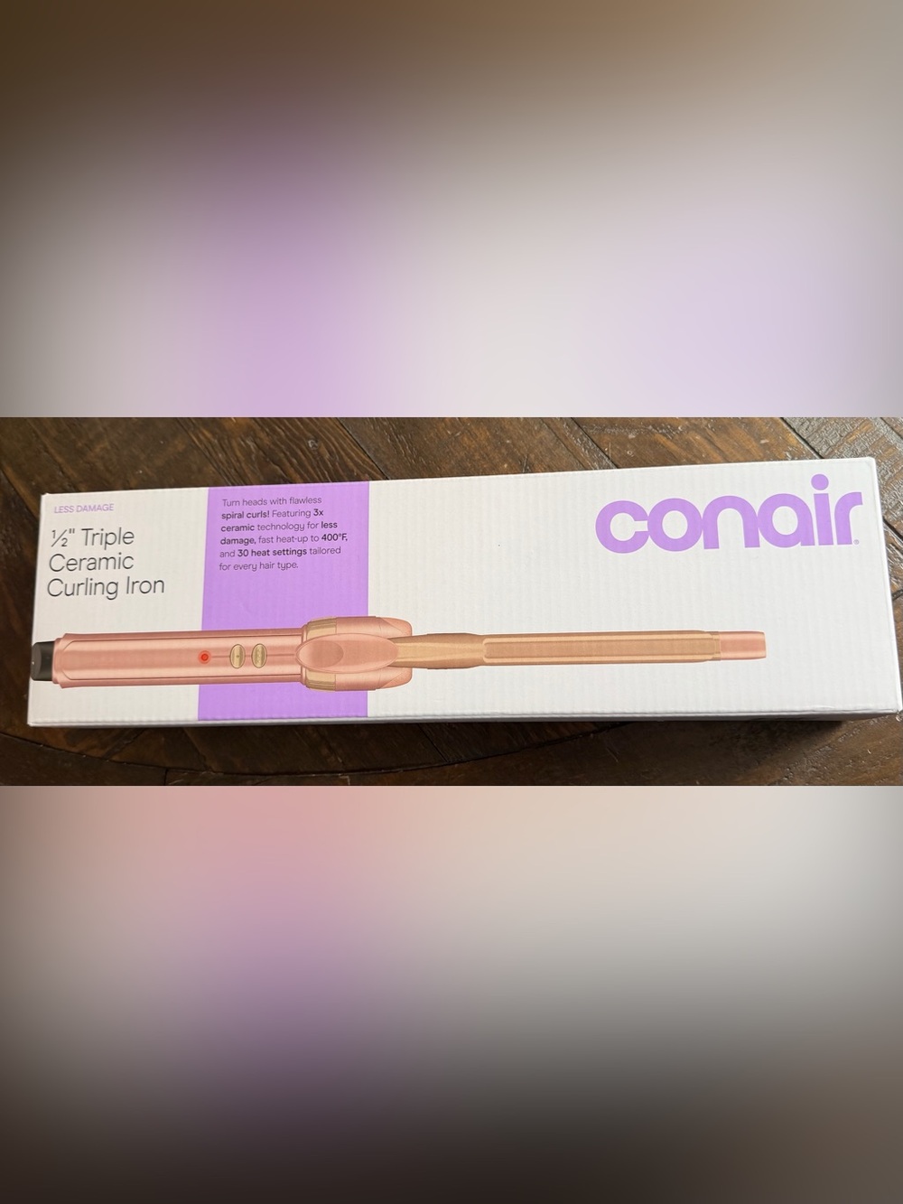 Conair 1/2” Triple Ceramic Curling Iron - New in Box